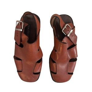 Vintage Nautica Brown Leather Dadcore Sandals